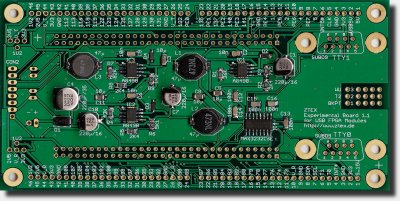 Entwicklungs-Board / Experimentier Board 1.1 für USB-FPGA-Module